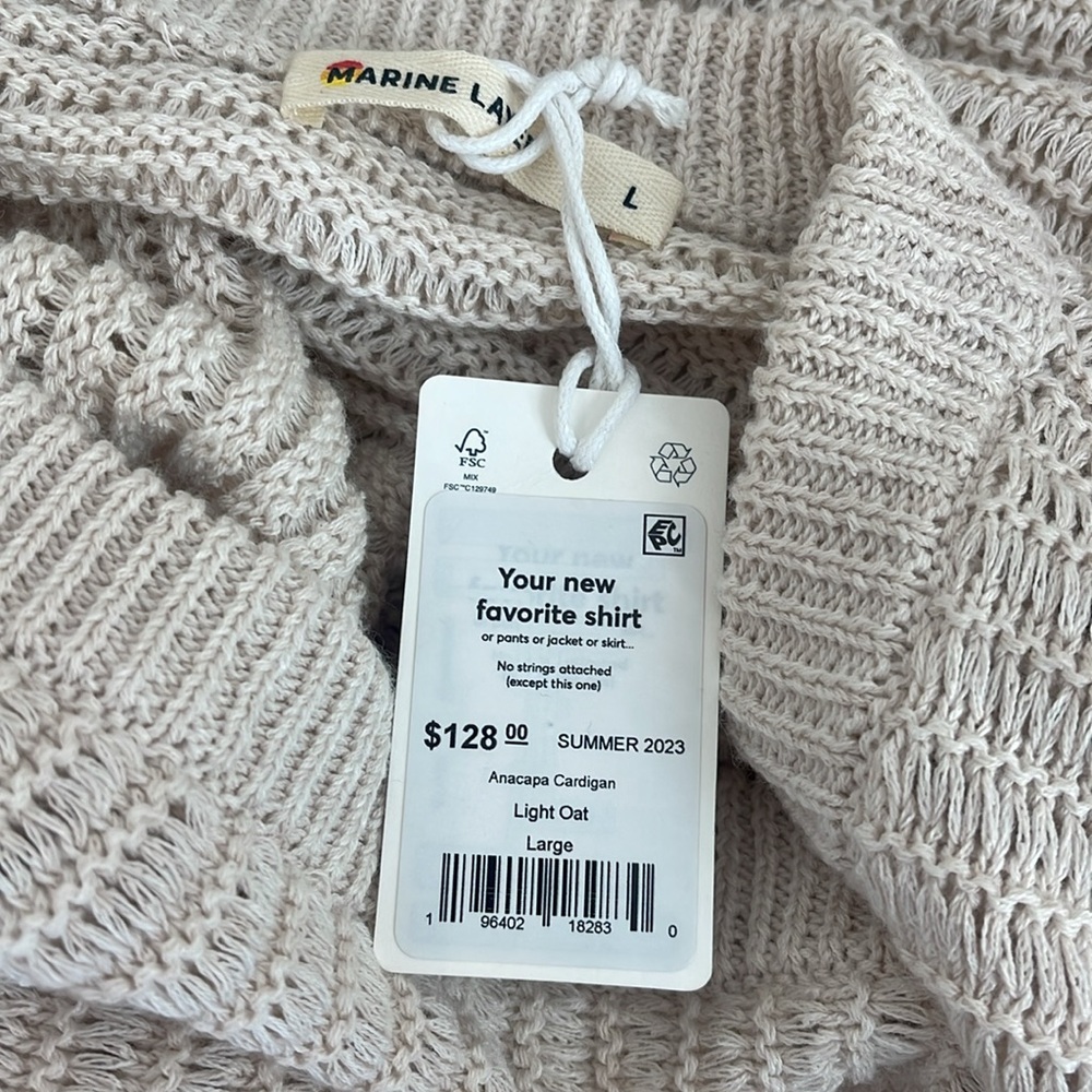 Marine Layer Anacapa cardigan in Light Oat - Picture 6 of 10